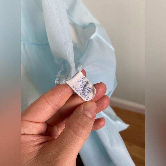 1950s Baby Blue & Lace Romantic Vanity Fair Robe - Picture 13 of 13